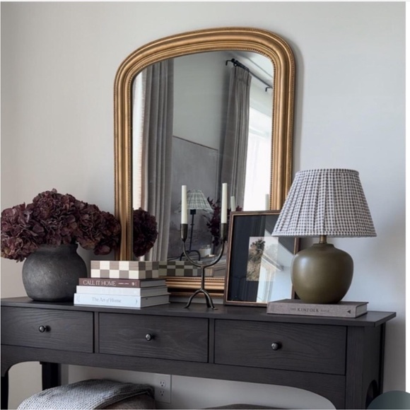 Gingham Pleated Lamp Shade Brown - Threshold™ designed with Studio McGee - Picture 5 of 8